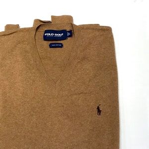 Men’s Polo Golf V-neck Sweater